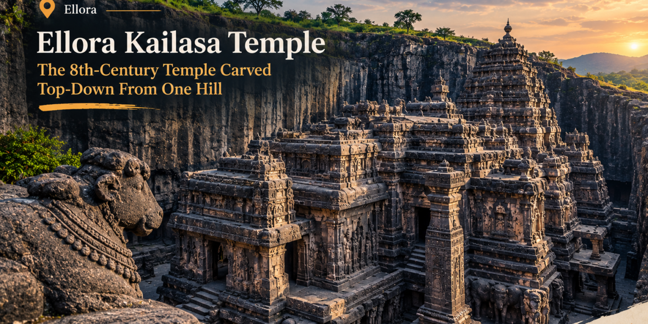 Ellora Kailasa Temple at Golden Hour