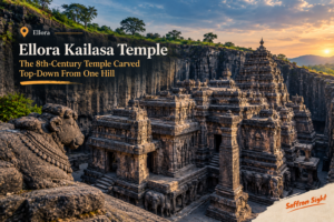 Ellora Kailasa Temple at Golden Hour