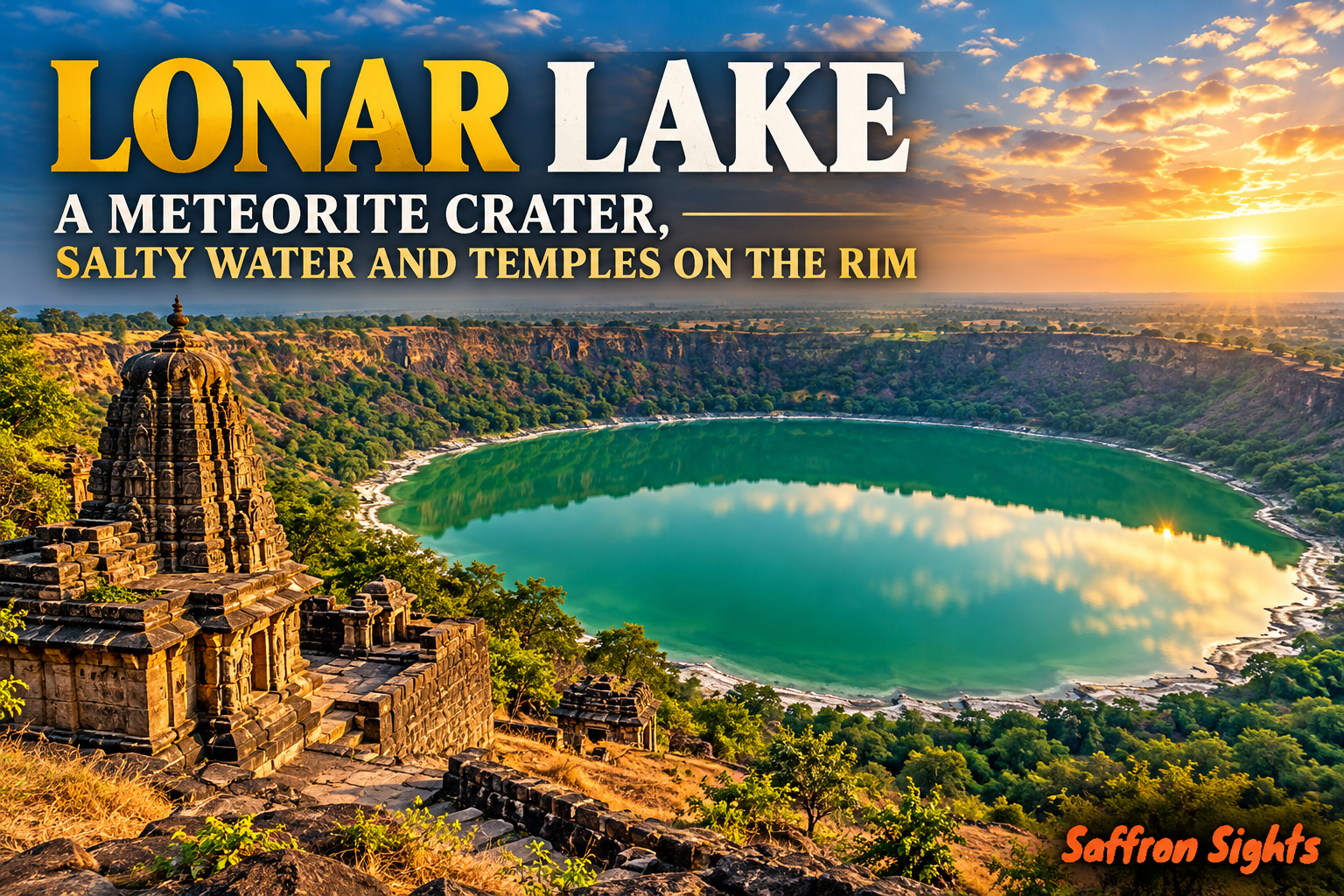 Lonar Lake_ Crater, Temples and Sunrise
