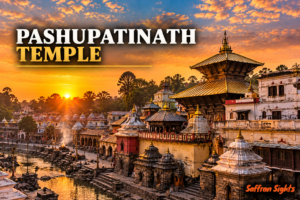 Pashupatinath Temple pagoda roof on the Bagmati River, Kathmandu.