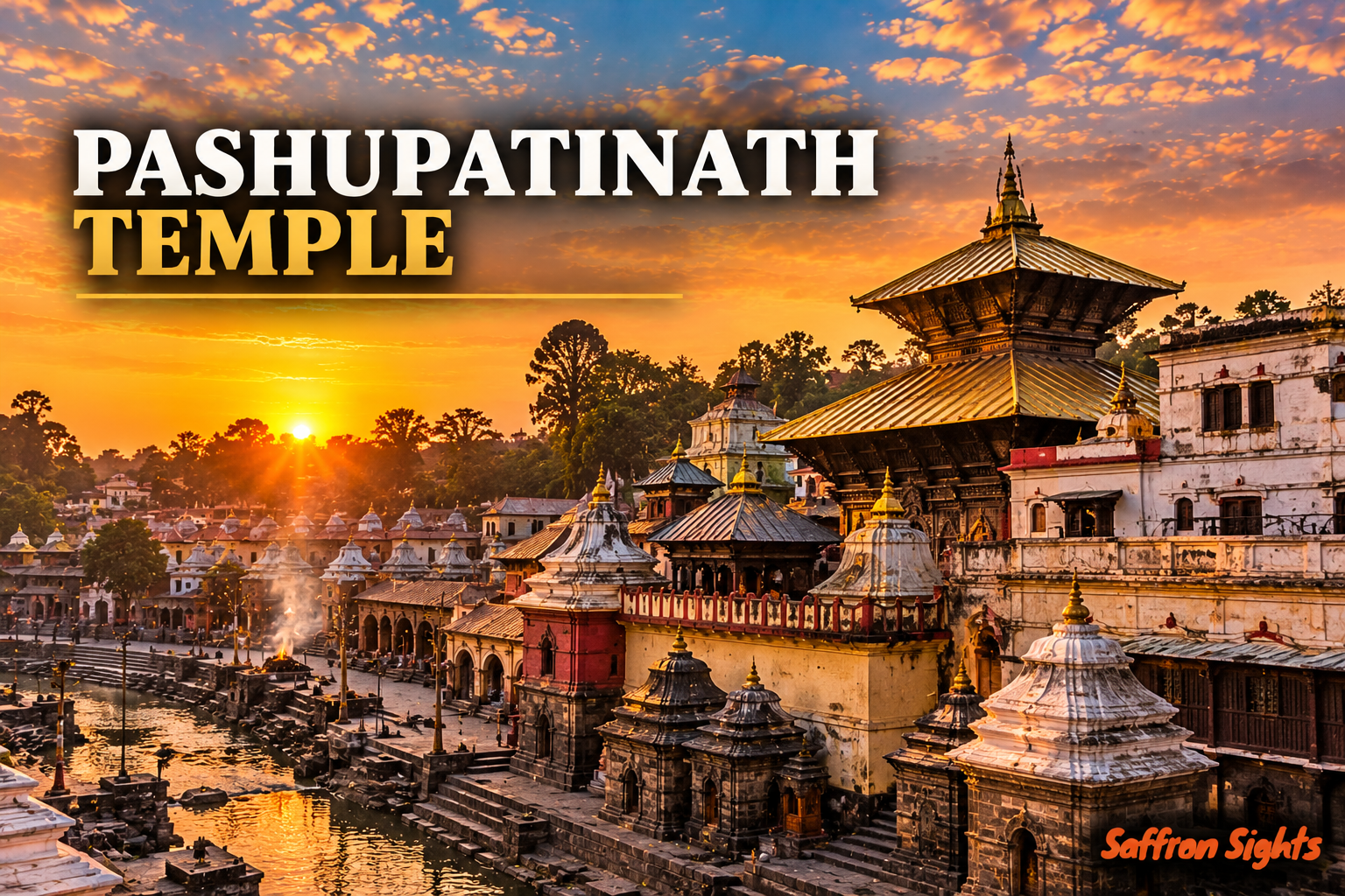 Pashupatinath Temple pagoda roof on the Bagmati River, Kathmandu.